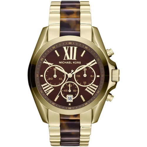 Michael Kors MK5696 Women’s Brown Dial Gold Stainless Steel Bradshaw Watch