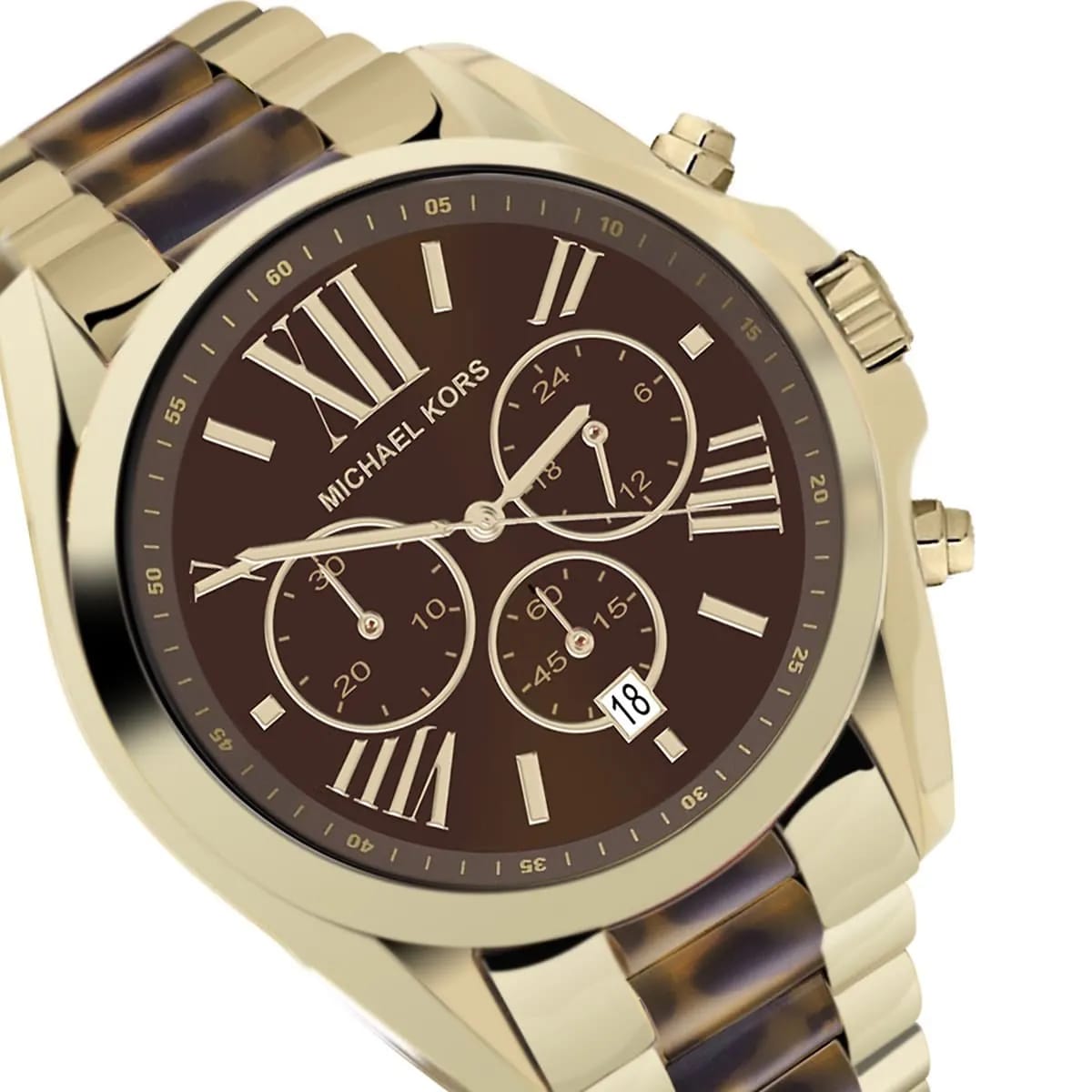 Michael Kors MK5696 Women’s Brown Dial Gold Stainless Steel Bradshaw Watch