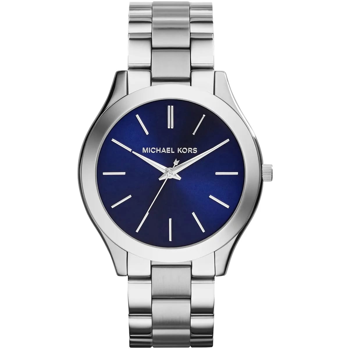 Michael Kors MK3379 Women’s Blue Dial Silver Stainless Steel Slim Watch