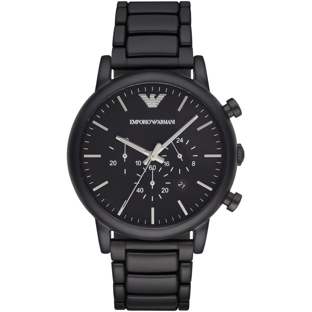 Emporio Armani AR1895 Men’s Black Dial Stainless Steel Luigi Chronograph Watch