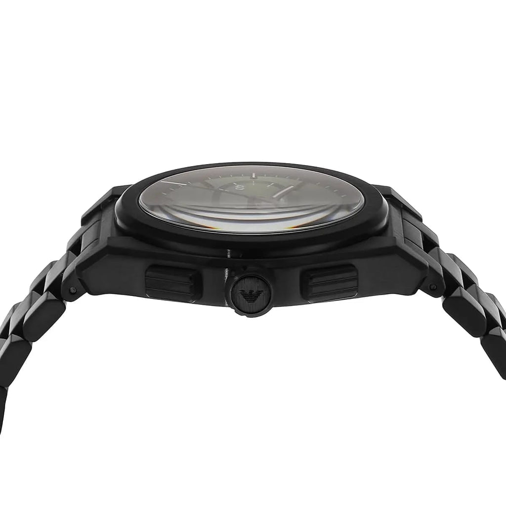 Emporio Armani AR11562 Men’s Green Dial Black Stainless Steel Federico Chronograph Watch