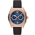 Emporio Armani AR11563 Men’s Blue Dial Brown Leather Federico Chronograph Watch