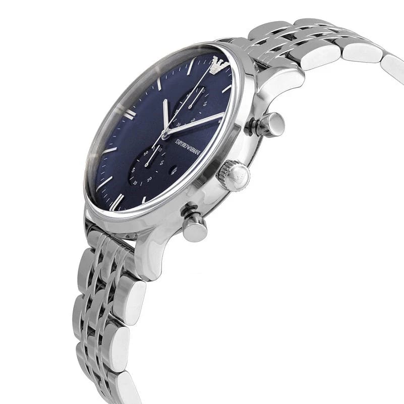 Emporio Armani AR1648 Men’s Blue Dial Stainless Steel Gianni Watch