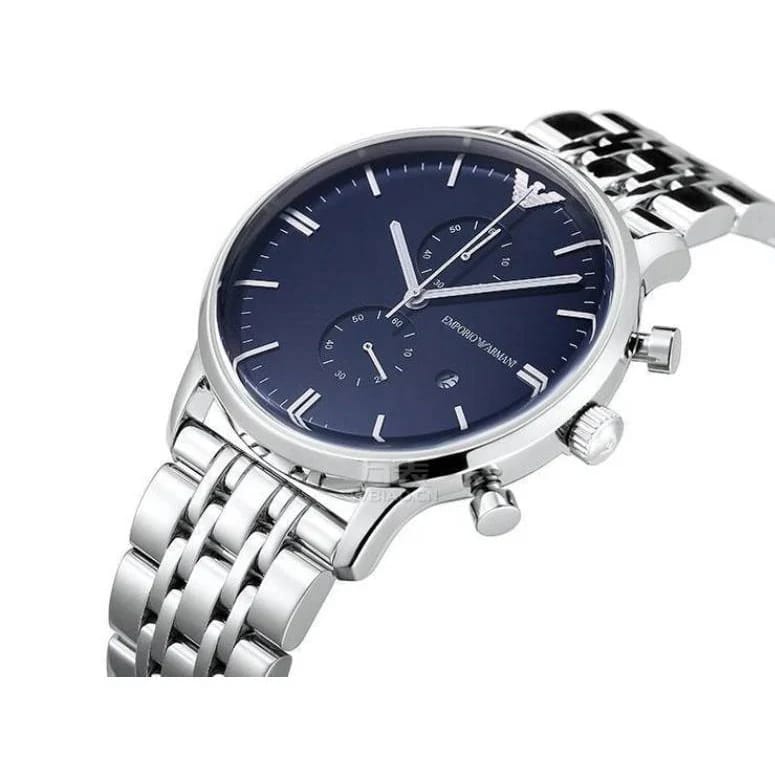 Emporio Armani AR1648 Men’s Blue Dial Stainless Steel Gianni Watch