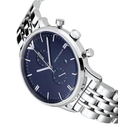 Emporio Armani AR1648 Men’s Blue Dial Stainless Steel Gianni Watch