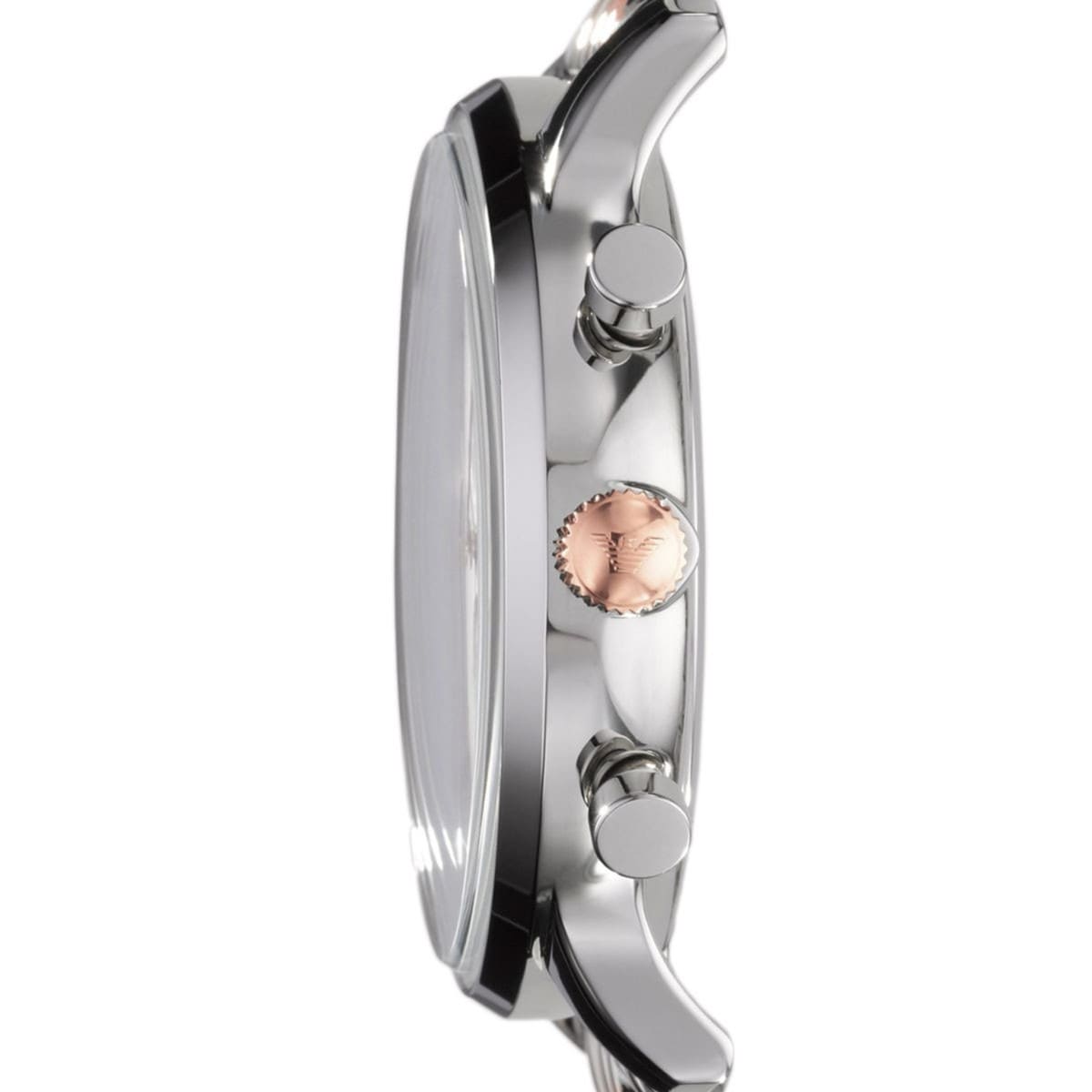 Emporio Armani AR0399 Men’s Silver Dial Two-Tone Stainless Steel Gianni Chronograph Watch