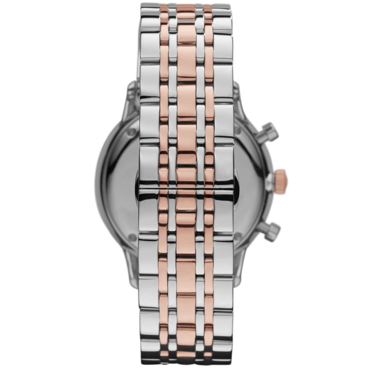 Emporio Armani AR0399 Men’s Silver Dial Two-Tone Stainless Steel Gianni Chronograph Watch