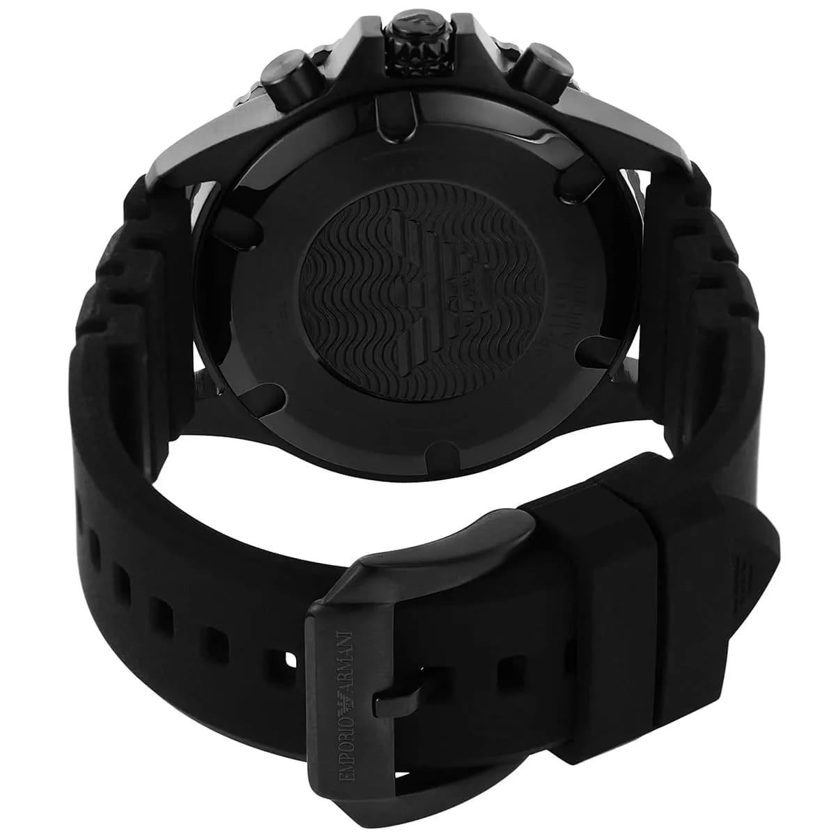 Emporio Armani AR11515 Men’s Black Dial Silicone Strap Diver Chronograph Watch