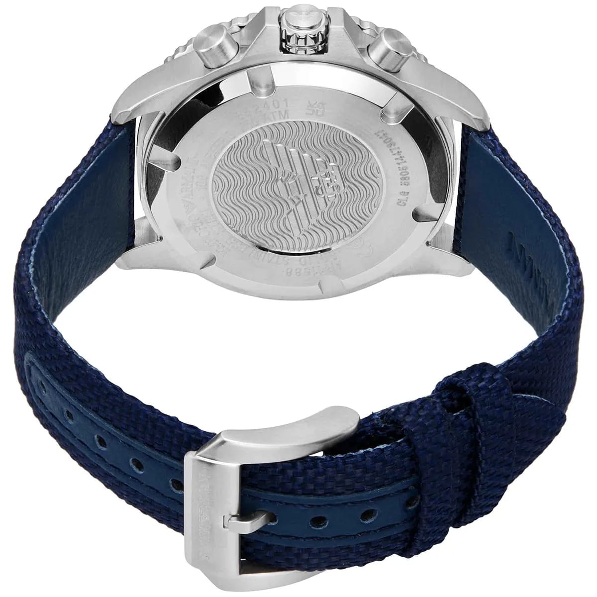 Emporio Armani AR11588 Men’s Blue Dial Fabric Strap Diver Chronograph Watch