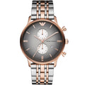 Emporio Armani AR1721 Men’s Grey Dial Two-Tone Stainless Steel Chronograph Watch