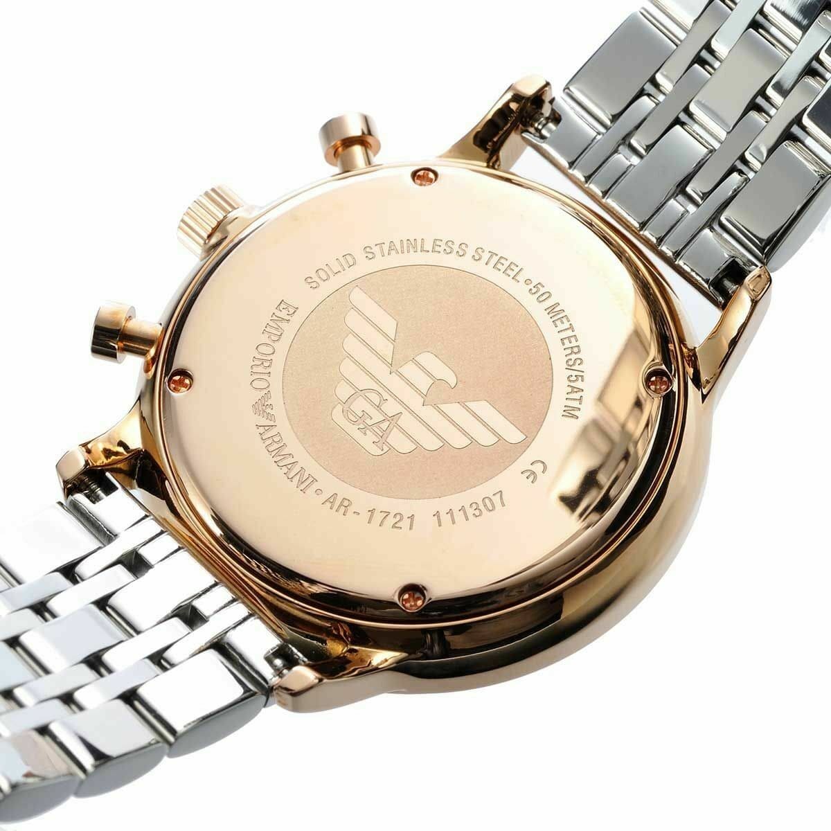 Emporio Armani AR1721 Men’s Grey Dial Two-Tone Stainless Steel Chronograph Watch
