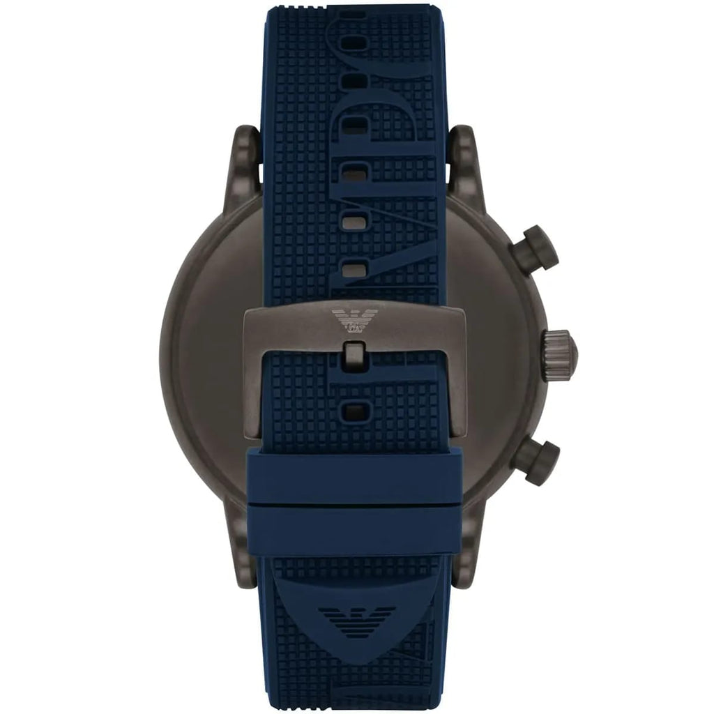 Emporio Armani AR11023 Men’s Black Dial Blue Silicone Strap Chronograph Watch