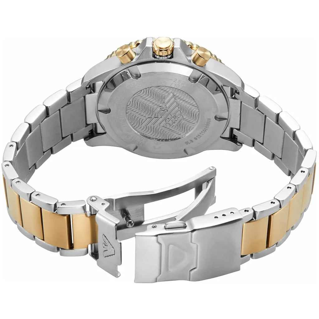 Emporio Armani AR11586 Men’s Green Dial Two-Tone Stainless Steel Diver Chronograph Watch