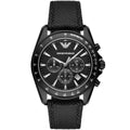 Emporio Armani AR6131 Men’s Black Dial Black Fabric Strap Sigma Chronograph Watch
