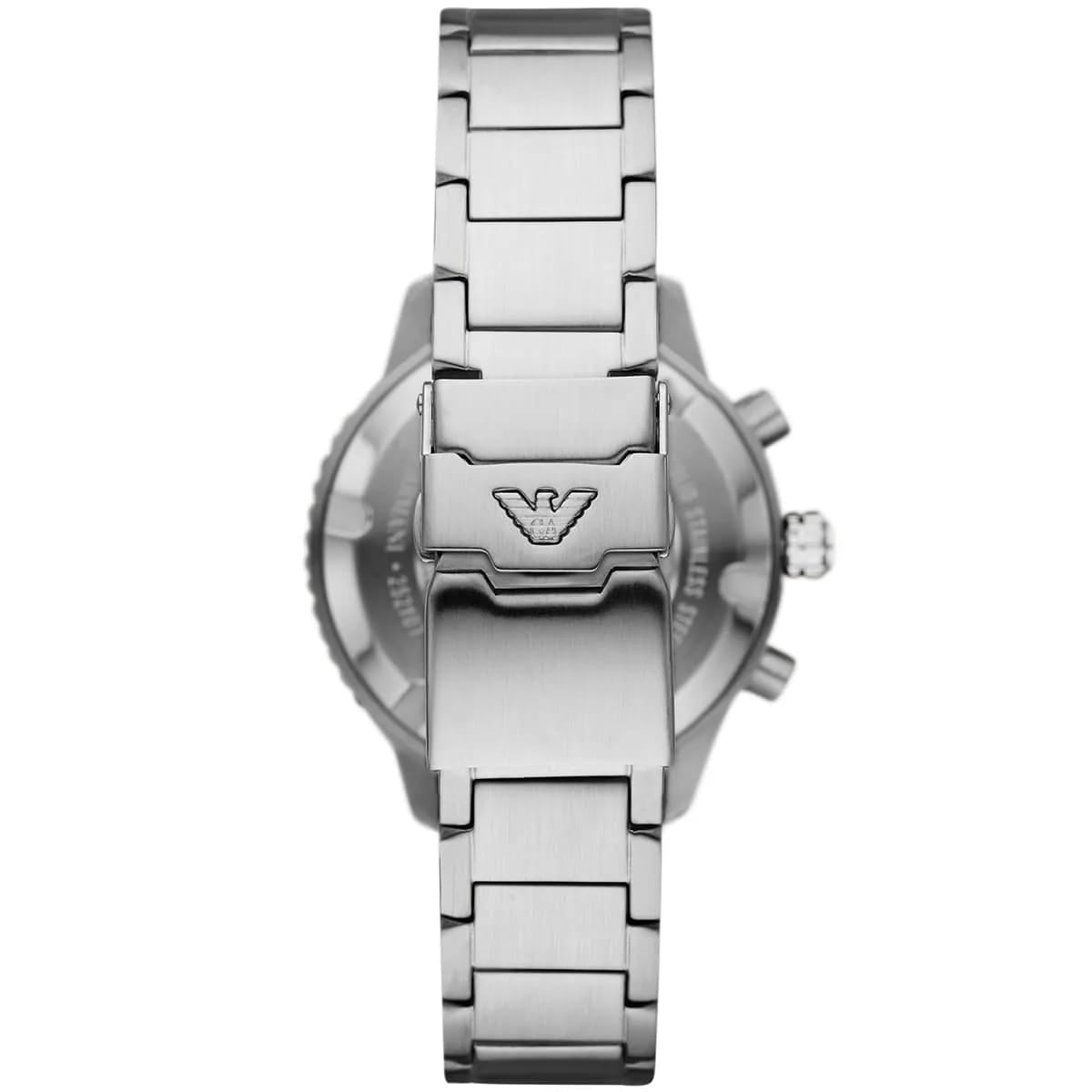 Emporio Armani AR11360 Diver Chronograph Black Dial Silver Stainless Steel Men's Watch