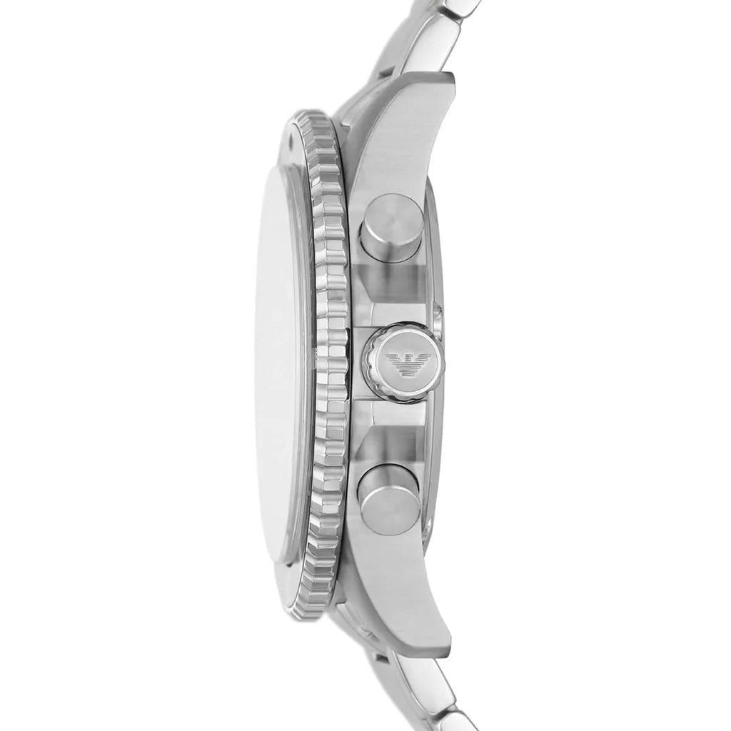 Emporio Armani AR11360 Diver Chronograph Black Dial Silver Stainless Steel Men's Watch