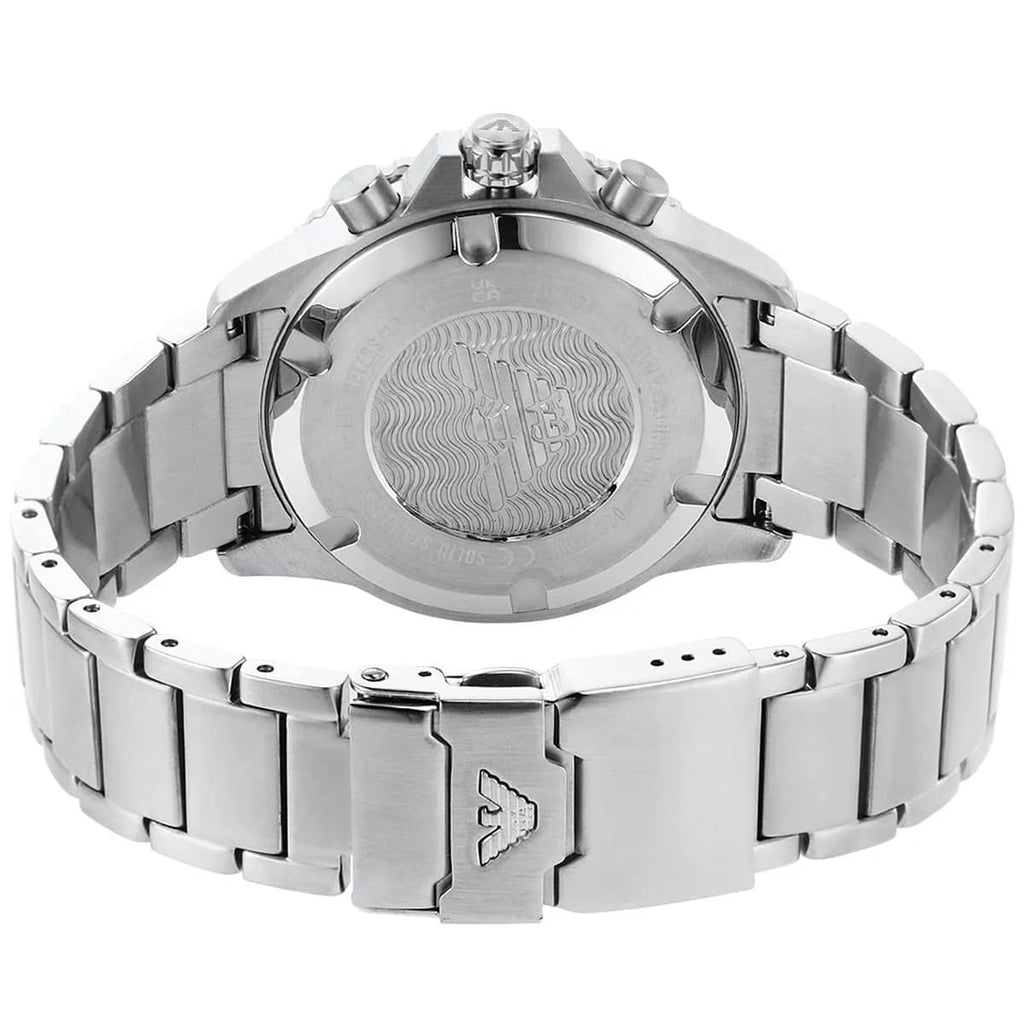 Emporio Armani AR11360 Diver Chronograph Black Dial Silver Stainless Steel Men's Watch