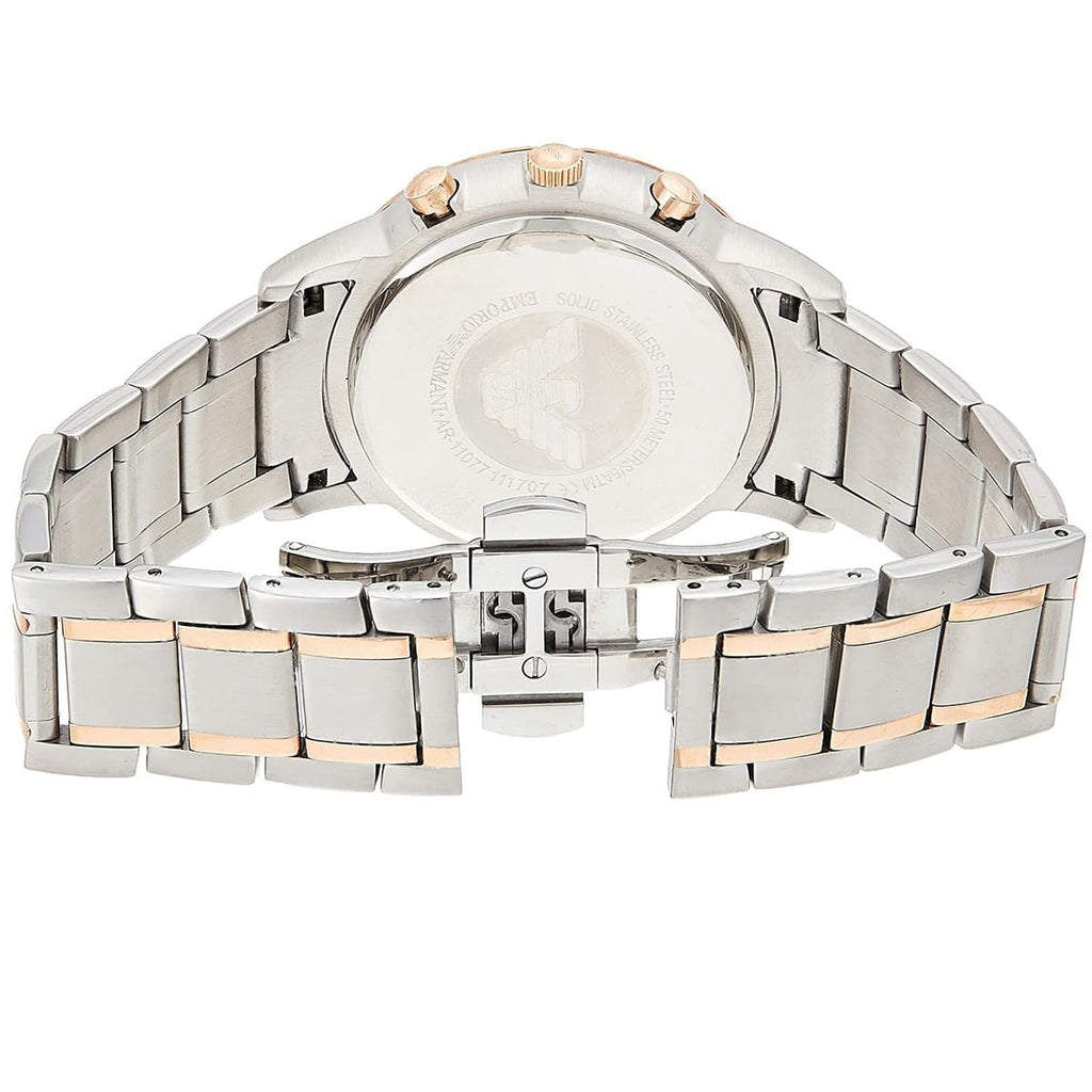 Emporio Armani Renato AR11076 Two-Tone Silver Dial Watch