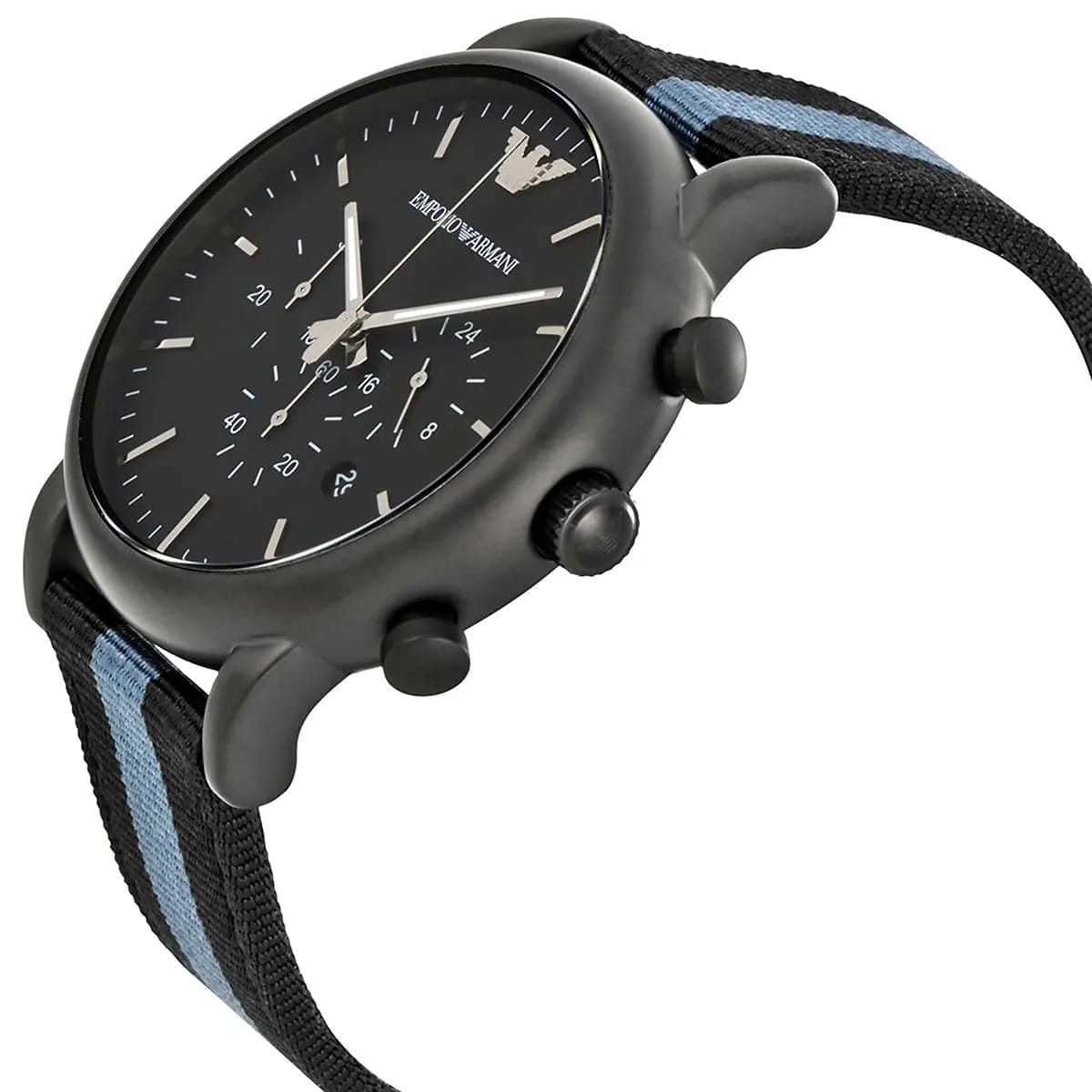 Emporio Armani Luigi AR1948 Chronograph Black Fabric Watch