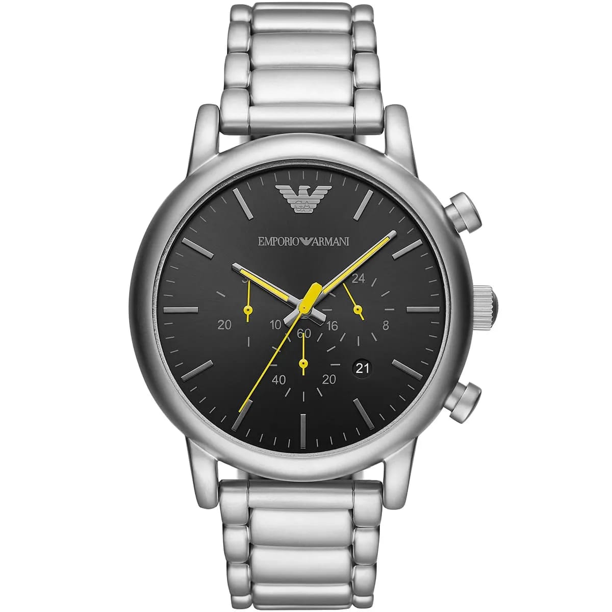 Emporio Armani AR11324 Men’s Black Dial Silver Stainless Steel Chronograph Watch