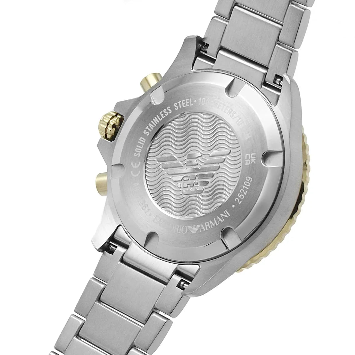 Emporio Armani Diver AR11361 Two-Tone Green Dial Watch