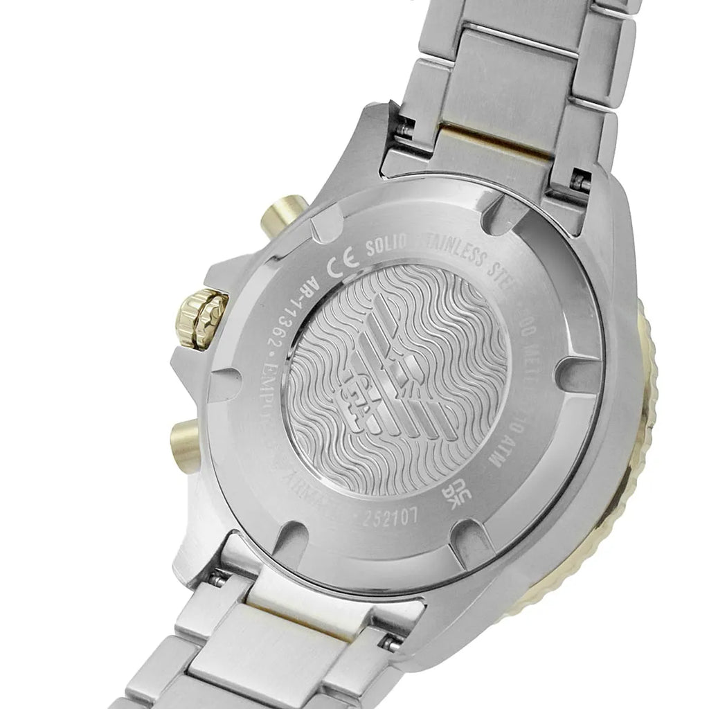 Emporio Armani Diver AR11362 Two-Tone Blue Chronograph Watch