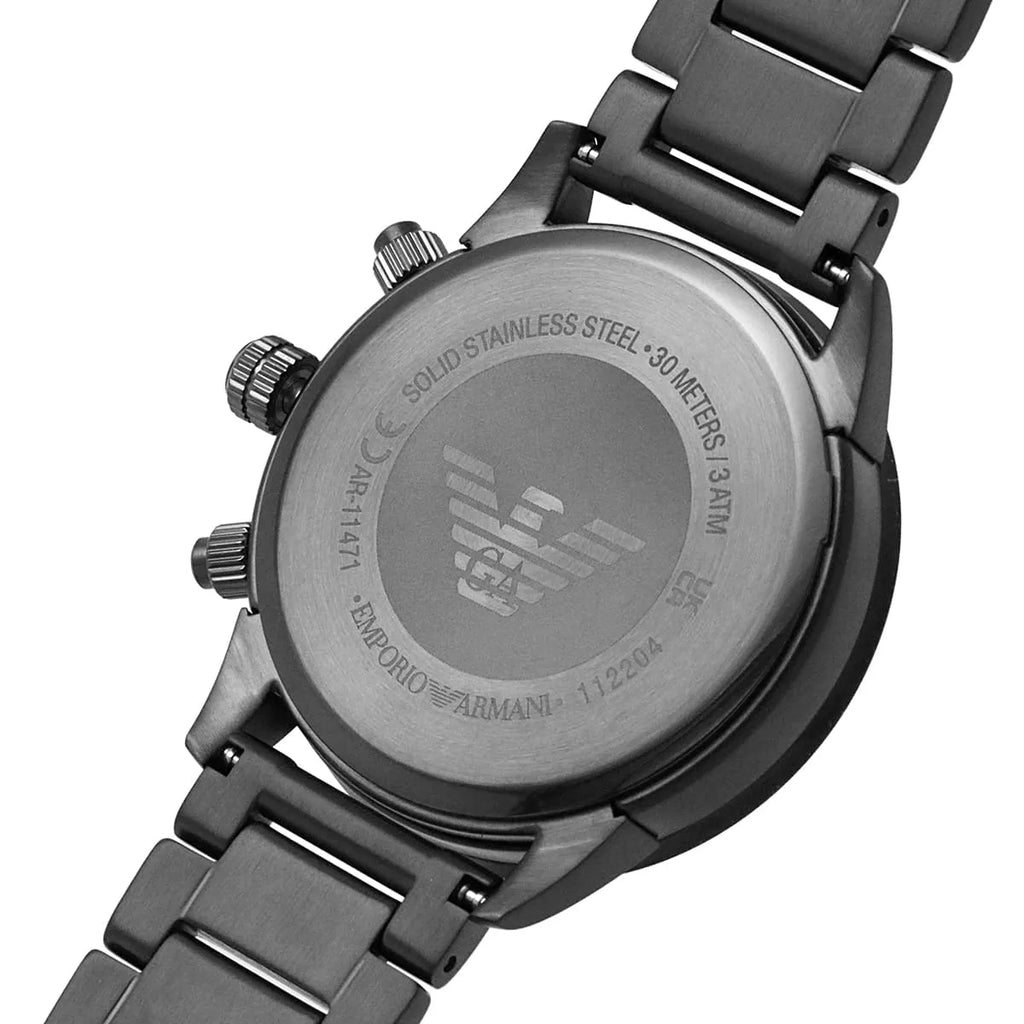 Emporio Armani Mario AR11471 Gunmetal Watch with Teal Accents