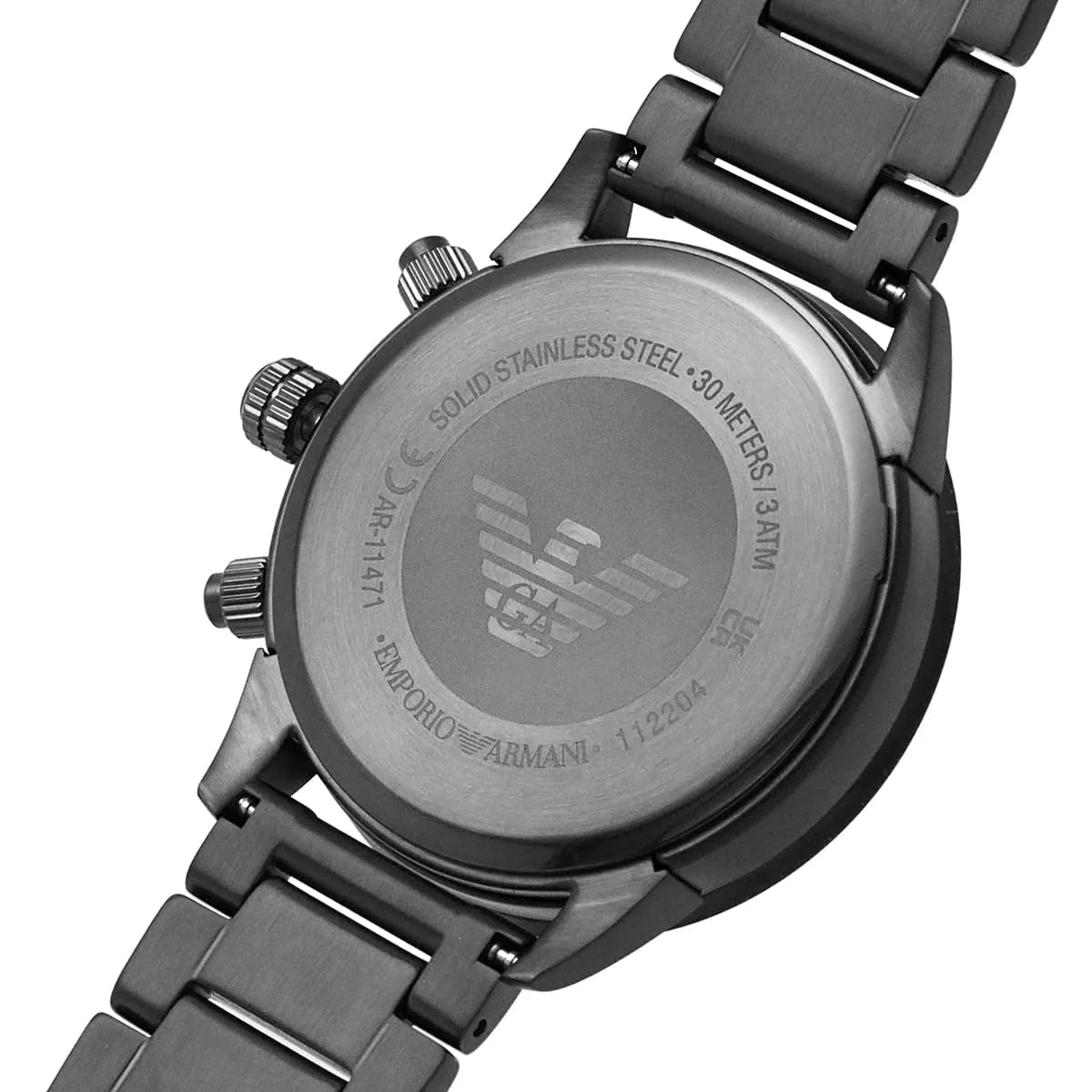 Emporio Armani Mario AR11471 Gunmetal Watch with Teal Accents