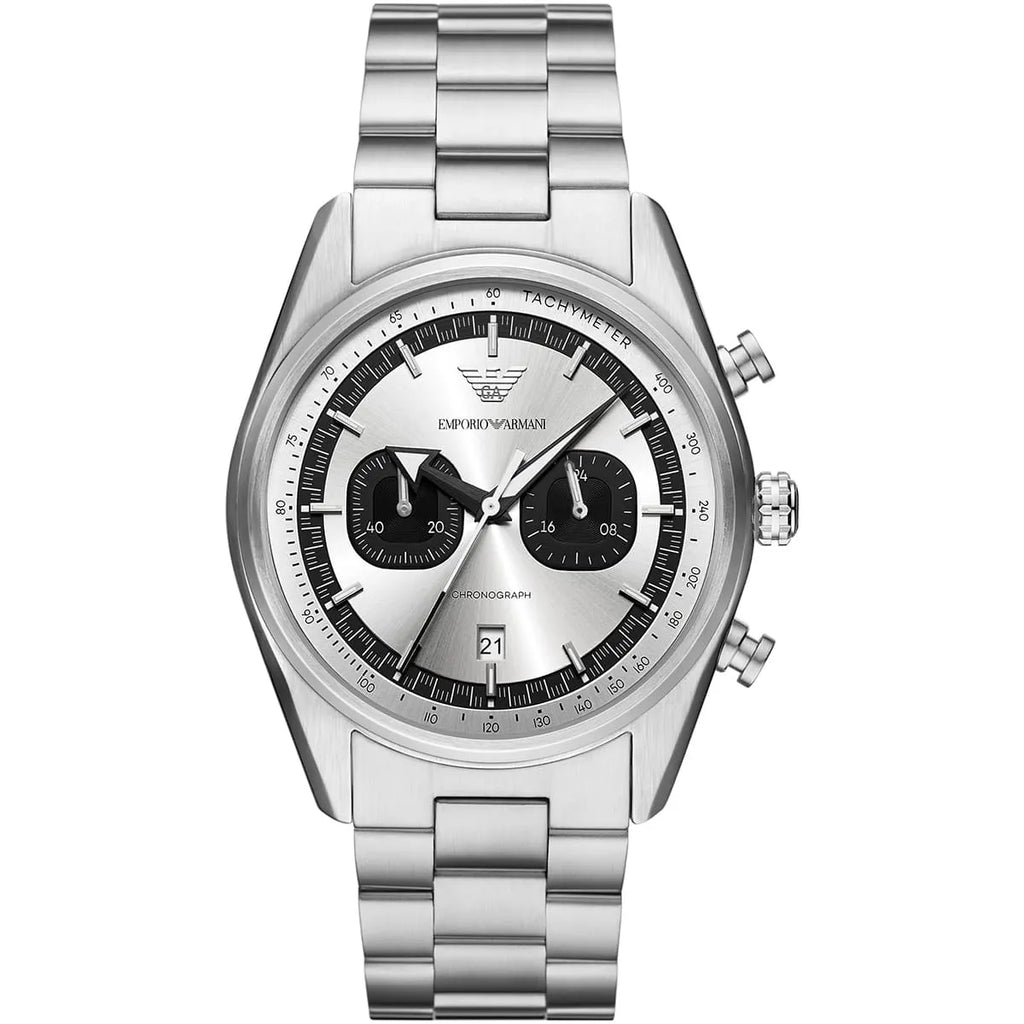 Emporio Armani Racer AR11636 Silver Dial Metal Men's Watch