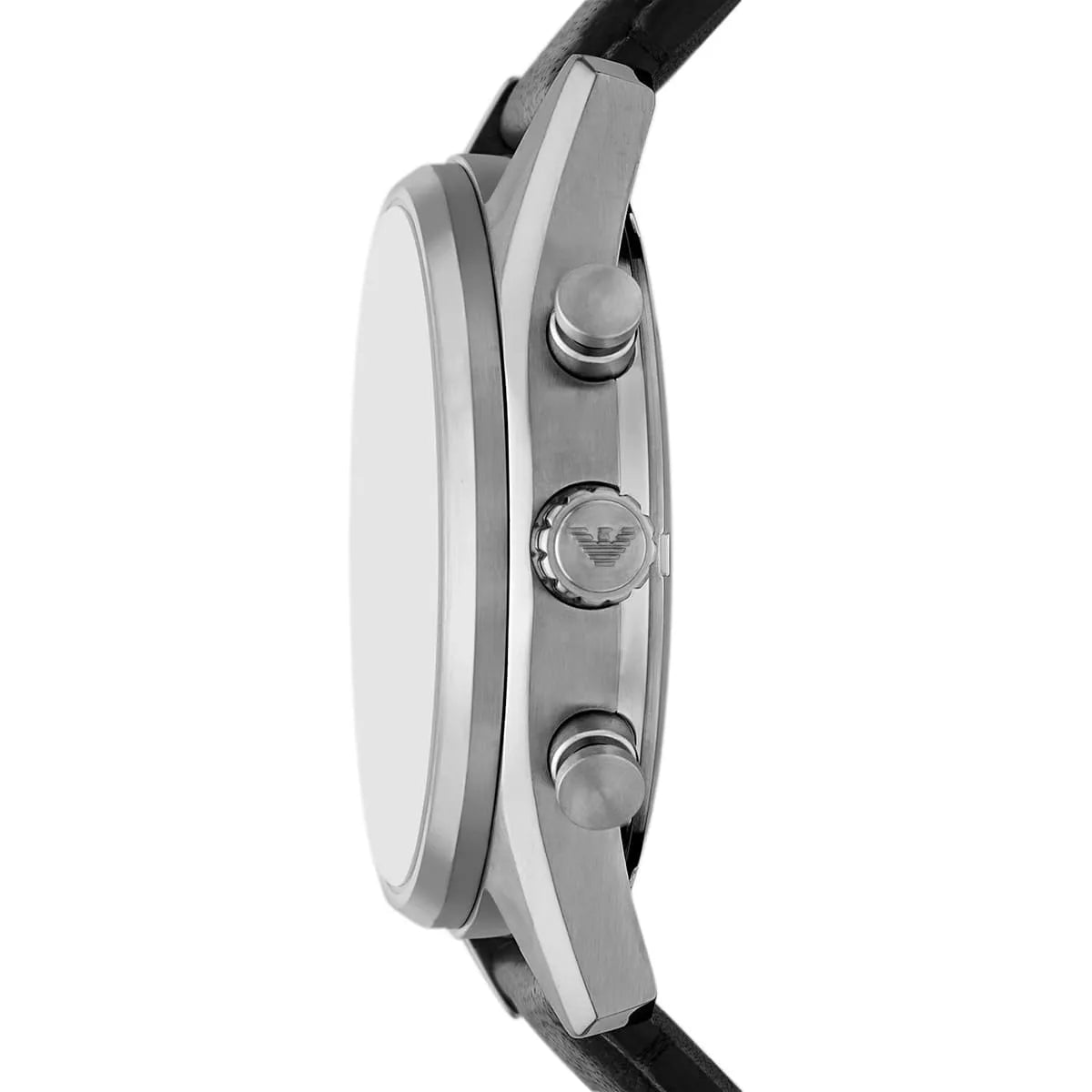 Emporio Armani Racer AR11677 Silver Dial Perforated Leather Men's Watch