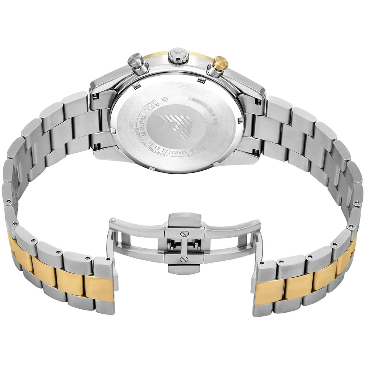 Emporio Armani Racer AR11678 Two-Tone Black Dial Metal Men's Watch