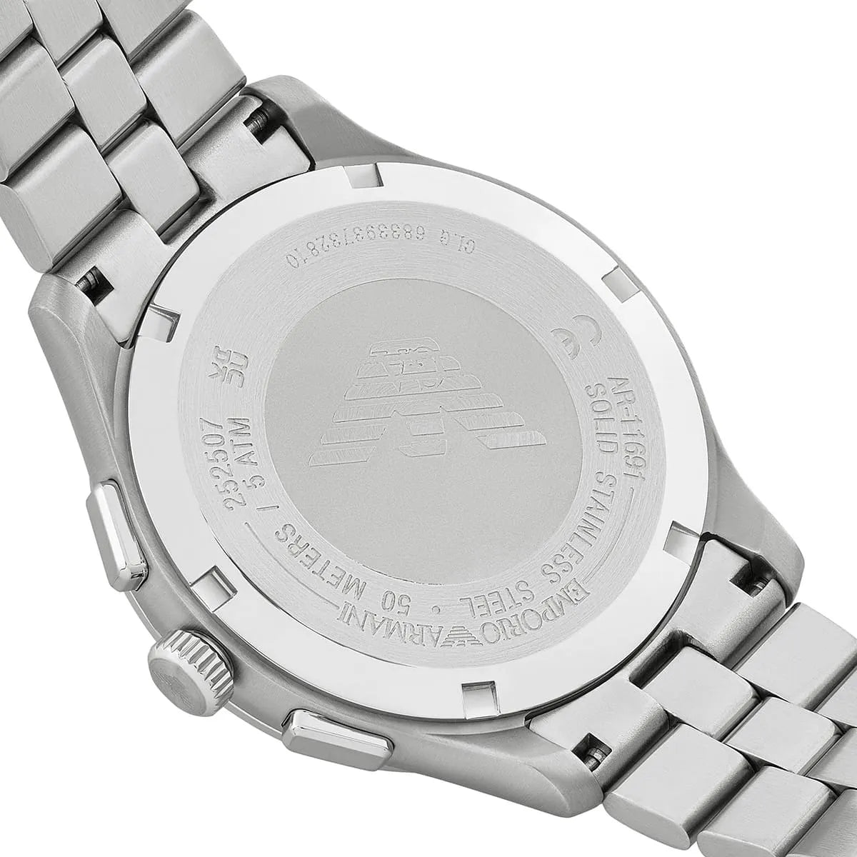 Emporio Armani Dario AR11691 Chronograph Black Dial Silver Stainless Steel Men's Watch