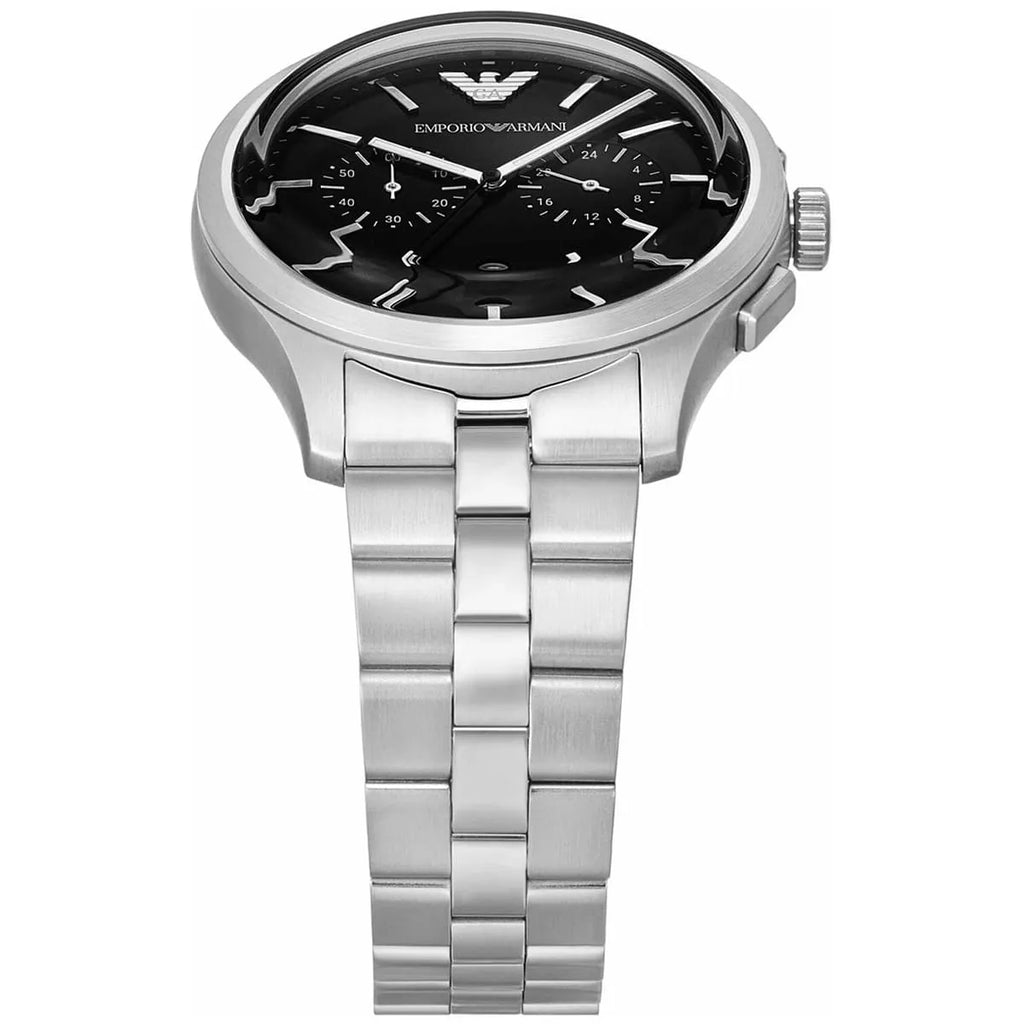 Emporio Armani Dario AR11691 Chronograph Black Dial Silver Stainless Steel Men's Watch