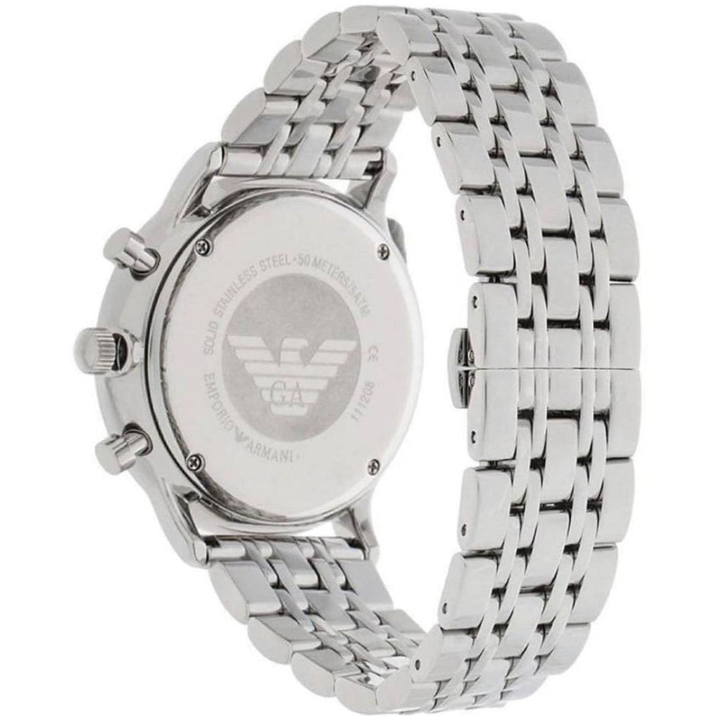 Emporio Armani Sportivo AR5988 Black Dial Silver Chronograph Watch