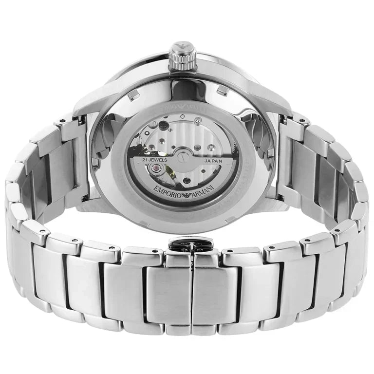 Emporio Armani Mario AR60053 Meccanico Automatic Skeleton Green & Gold Watch