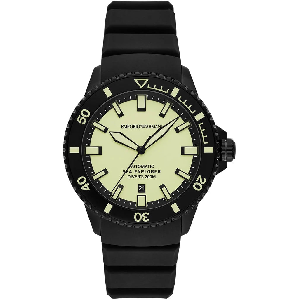 Emporio Armani Sea Explorer AR60085 Automatic Diver's 200M Men's Watch