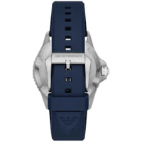 Emporio Armani AR11592 Blue Dial GMT Diver 100M Rubber Strap Watch