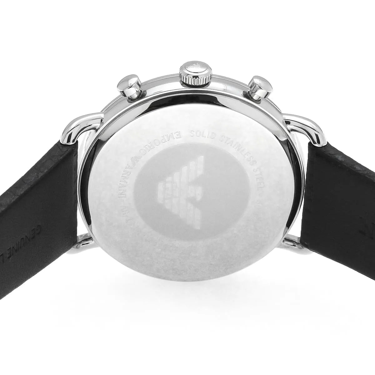 Emporio Armani Aviator AR11143 Black Leather Chronograph Watch