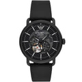 Emporio Armani Aviator AR60028 Meccanico Automatic Black Leather Watch