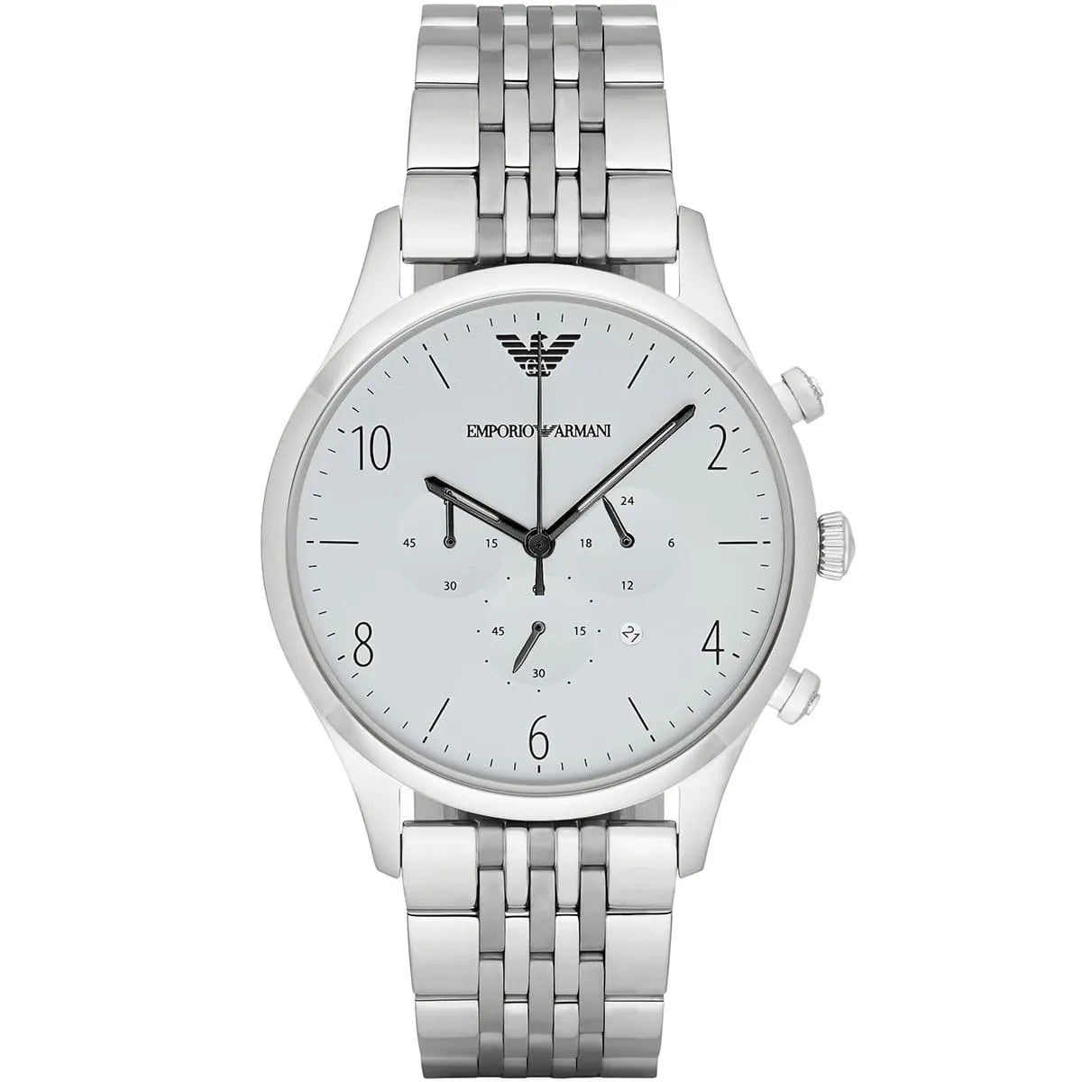 Emporio Armani Beta AR1879 White Dial Seven-Link Watch