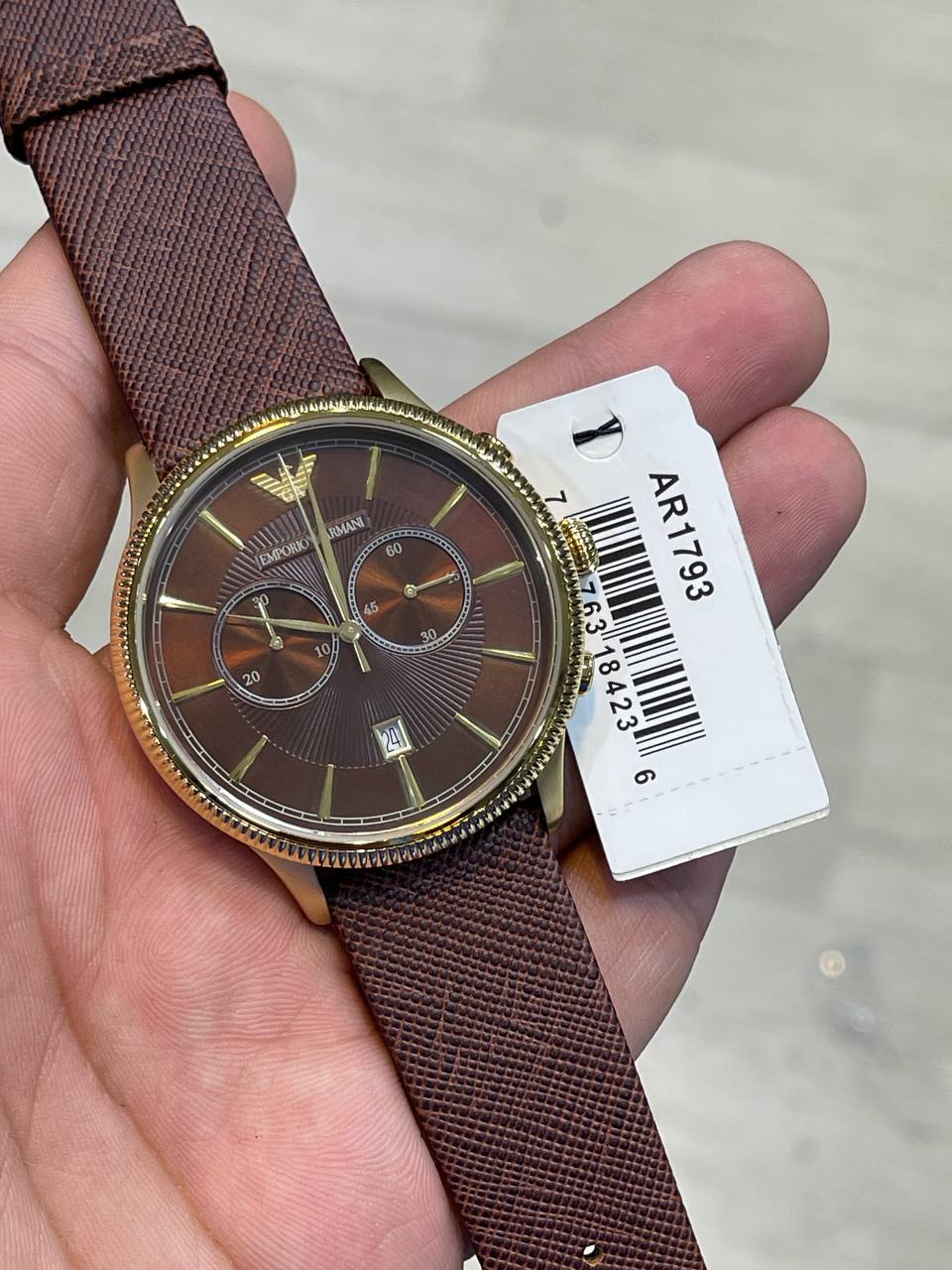 Emporio Armani Classic AR1793 Brown Dial Rose Gold Watch