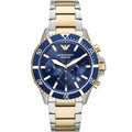 Emporio Armani Diver AR11362 Two-Tone Blue Chronograph Watch