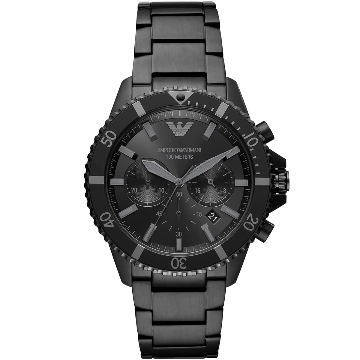 Emporio Armani Diver AR11363 All Black Chronograph Watch