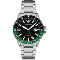 Emporio Armani Diver AR11589 GMT Green & Black Bezel Men's Watch