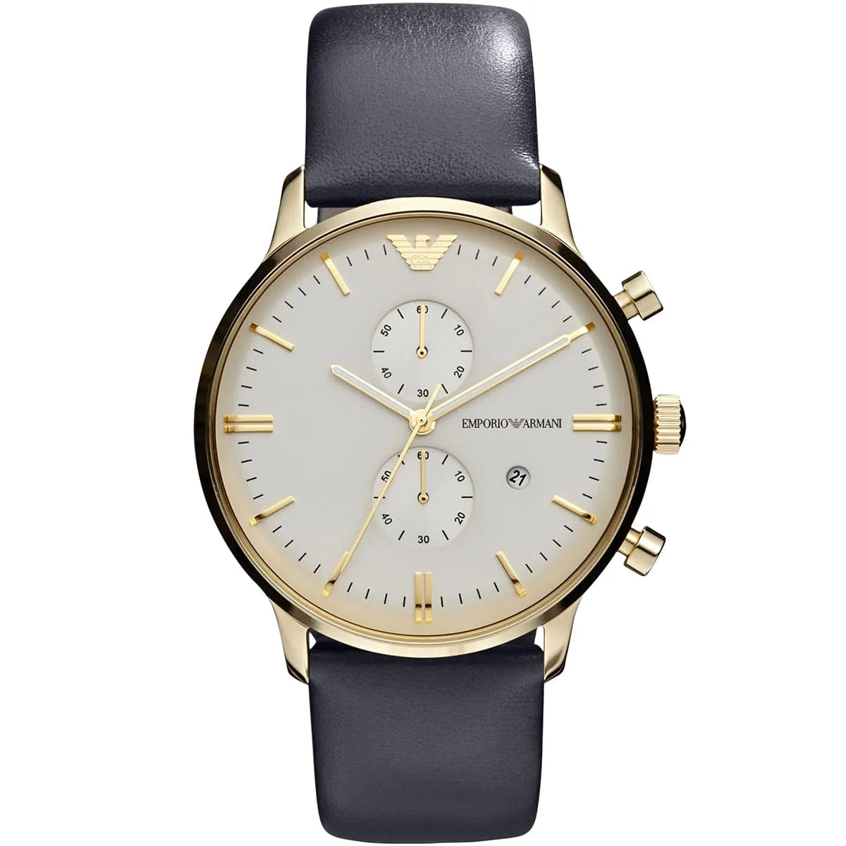 Emporio Armani Gianni AR0386 Gold Beige Chronograph Watch