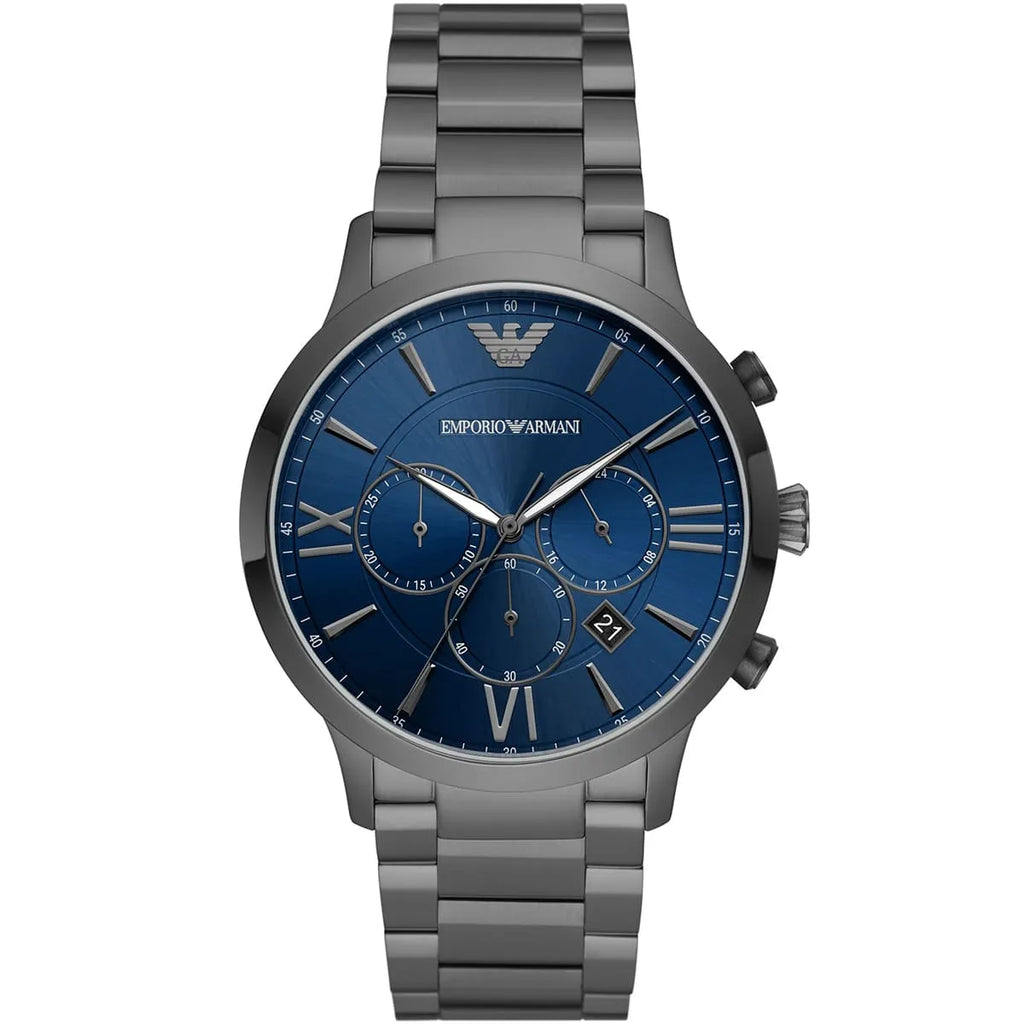 Emporio Armani Giovanni AR11348 Gunmetal Blue Chronograph Watch