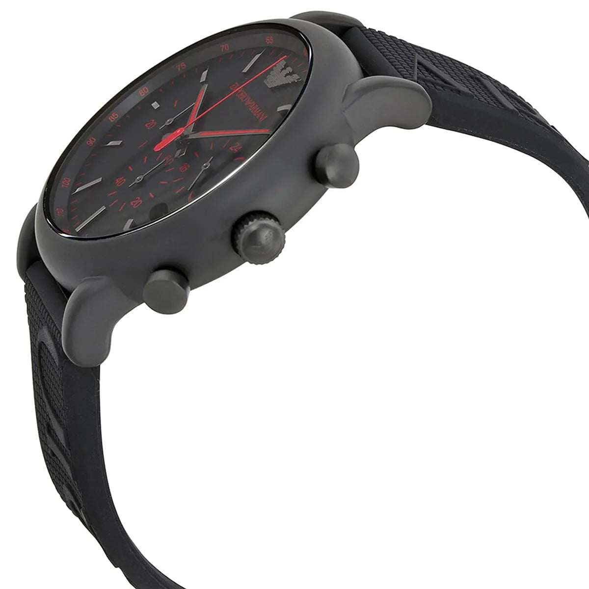 Emporio Armani Luigi XLarge AR11024 Black Rubber Chronograph Watch