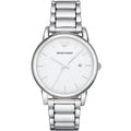 Emporio Armani Luigi AR1854 White Dial Silver Steel Watch