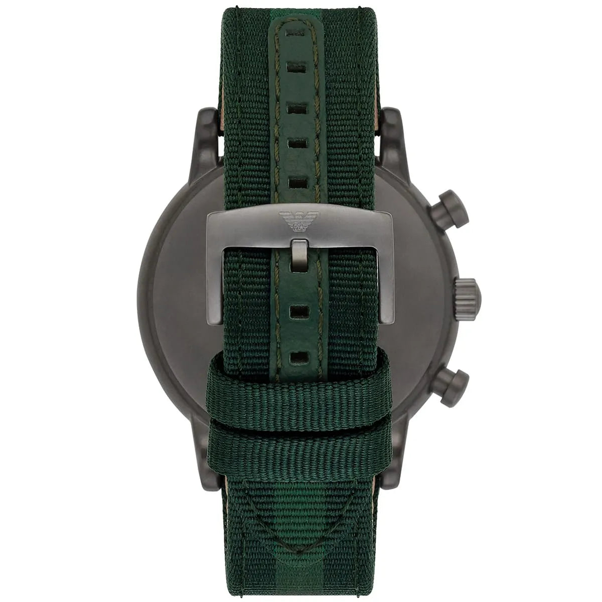 Emporio Armani Luigi XLarge AR1950 Green Fabric Strap Watch