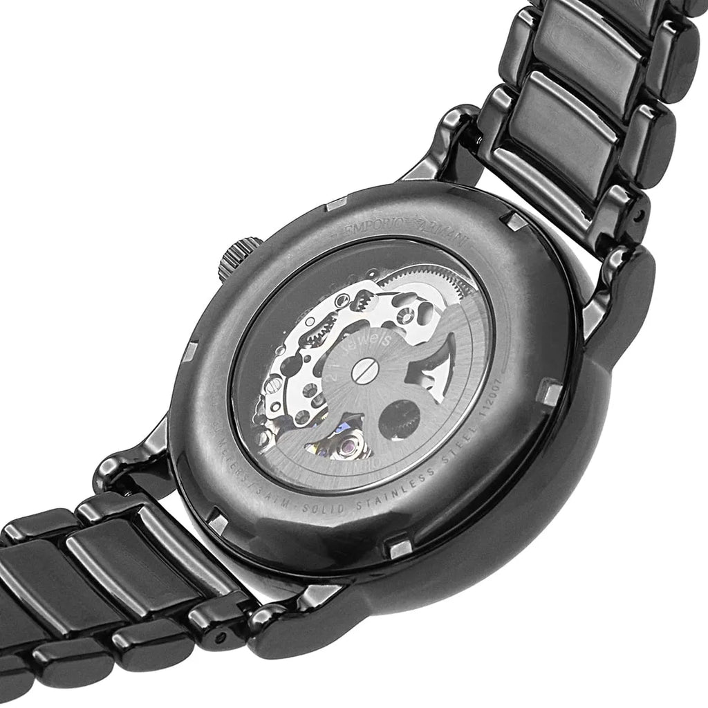 Emporio Armani Luigi AR60029 Meccanico Skeleton Gunmetal & Blue Watch
